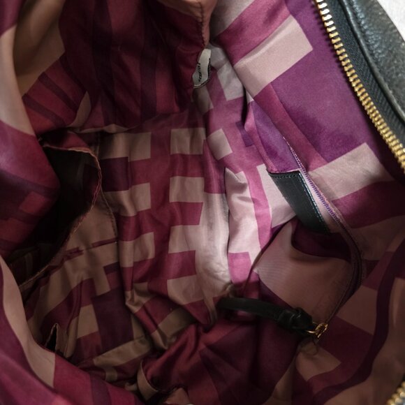 Kooba Black Soft Pebbled Leather Everette Purse Large Shoulder Bag #F17/35622 - Picture 6 of 7